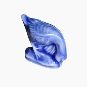 Wade Whimsies Blue Goose Figurine, Miniature Geese, Wade Pottery England Vintage